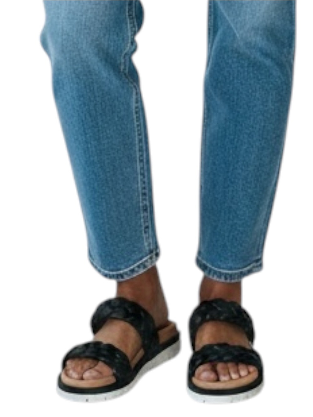 BORN Freesia Black Braided Slide Sandals Size 7 — SUPER DUPER COMFORTABLE!!!